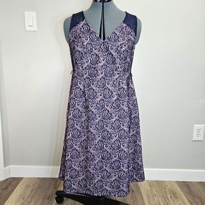 Motherhood Maternity Gender Reveal Lace Overlay Sleeveless Dress Women's Small